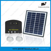 Sistema solar do painel 4W solar com o carregador do telefone móvel de 2 luzes